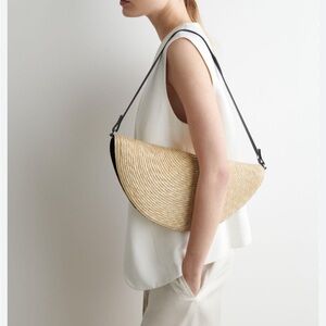 COS Tan Semi-Circle Clutch